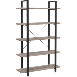 Reol - stuereol i industrielt design - gr beige 177,5 x 105 x 33,5