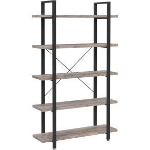 Reol - stuereol i industrielt design - gr beige 177,5 x 105 x 33,5