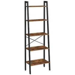 Reol - stigereol i industrielt design - rustik brun 172 x 56 x 34