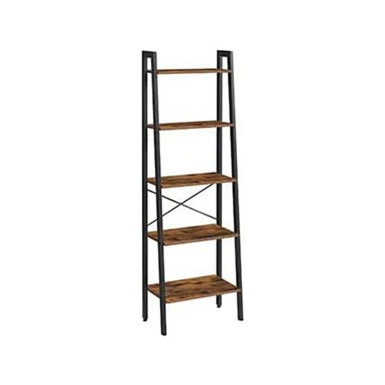 Reol - stigereol i industrielt design - rustik brun 172 x 56 x 34