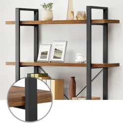 Reol - stuereol i industrielt design - rustik brun 177,5 x 105