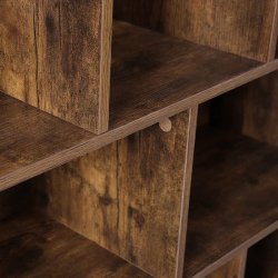 Reol - rumdeler - fritstende bogreol - rustik brun 100 x 97,5