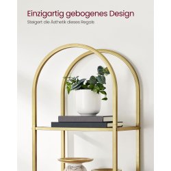 Stuereol - gulvreol med glas og gyldent stel 40x30,2x183,5