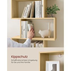 Reol - bogreol, gulvreol og rumdeler - brun 190 x 24 x 70