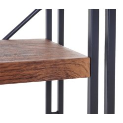 Bogreol - reol med 5 hylder 165 x 80 x 30 med 3D mrk egetr struktur