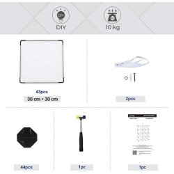 Opbevaringsreol - kubisk reol i plastik - skoreol med 12 rum