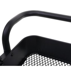 Barvogn p� hjul - serveringsvogn og rullebord med h�ndtag - sort