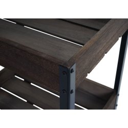 Serveringsvogn p hjul - barvogn og rullebord med hndtag - brun