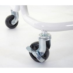 Barvogn p� hjul - serveringsvogn og rullebord med 3 hylder - hvid