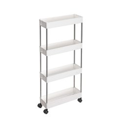 Rullevogn - smal opbevaringsvogn med 4 hylder 40 x 13 x 89