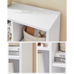 Rumdeler - bogreol i industrielt design - hvid 50x24x106