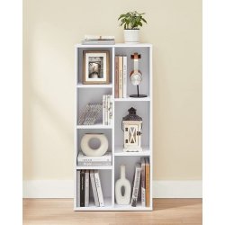 Rumdeler - bogreol i industrielt design - hvid 50x24x106