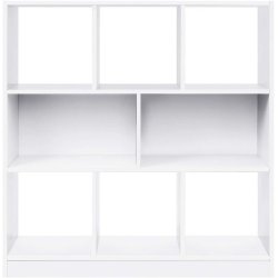 Bogreol - fritstende rumdeler i tr - hvid 98 x 30 x 100