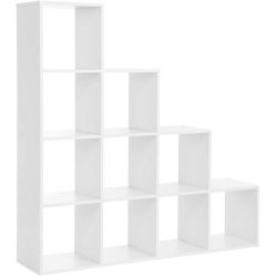 Rumdeler - fritstende bogreol i tr - hvid 130 x 29 x 130