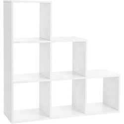 Rumdeler - fritstende bogreol i tr - hvid 97,5 x 29 x 97,5