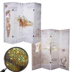 Skillev�g/sk�rmv�g - foldev�g/foldesk�rm Glitter Retro Fashion 180 x 160 cm