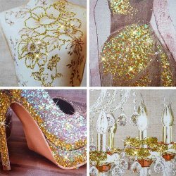 Skillev�g/sk�rmv�g - foldev�g/foldesk�rm Glitter Retro Fashion 180 x 160 cm