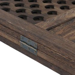 Foldesk�rm - brun sk�rmv�g/skillev�g med ornamenter 170 x 160 cm