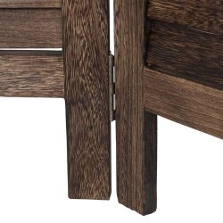 Foldesk�rm - brun sk�rmv�g/skillev�g med ornamenter 170 x 160 cm