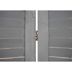 Rumdeler i tr� - antik vintage gr� sk�rmv�g/foldev�g 170 x 120 cm