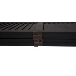 Rumdeler i antik vintage sort tr� - skillev�g/foldesk�rm 170 x 160 cm