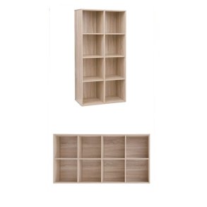 Bogreol - gulvreol og stuereol - brun rumdeler 65,5x30x129,5