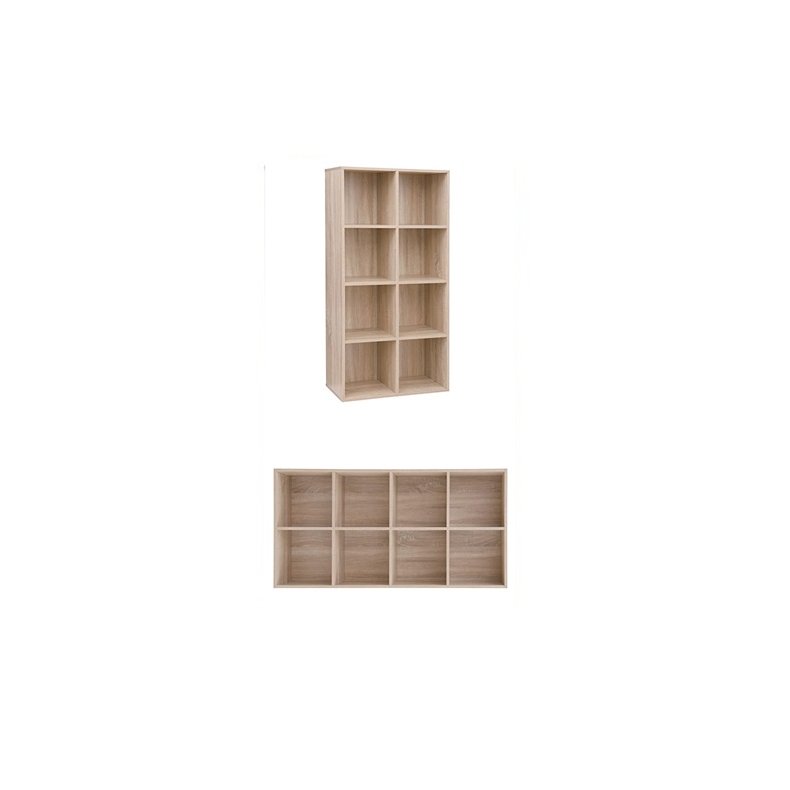 Bogreol - gulvreol og stuereol - brun rumdeler 65,5x30x129,5