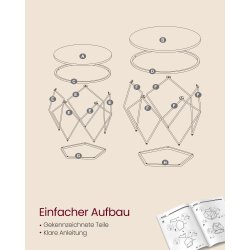 Sofabordsst - 2 sideborde - runde sofaborde - rustik brun