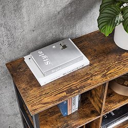 Reol - bogreol med 6 rum - konsolbord - rustik brun 120x80x33