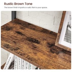 Reol - stuereol i industrielt design - rustik brun 186 x 80 x 30