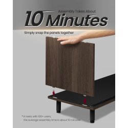 TV-bord - samles uden v�rkt�j - brun og sort 140x39x45 cm