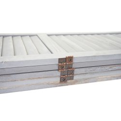 Skillev�g i antik vintage gr� tr� - rumdeler/foldesk�rm 170 x 200 cm