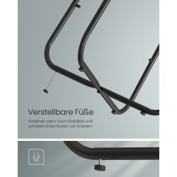 Sidebord - rundt hj�rnebord med stofkurv - sort �45 x H50 cm