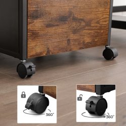 Sidebord - sengebord i industrielt design - rustik brun 41x45x66