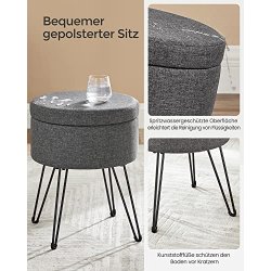 Sidebord med opbevaring - rundt sengebord - m�rkegr� �37