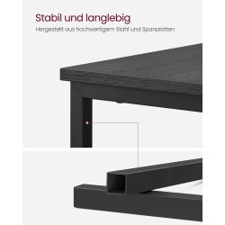 Sengebord med strmstik - natbord - sort sidebord