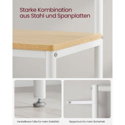 Garderobestativ til entre med bnk - tjstativ - hvid og brun