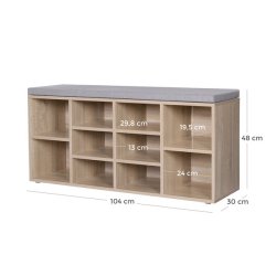 Skobnk - siddebnk med skohylder - entrebnk med skorum - brun