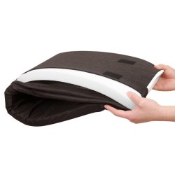 Skobnk - entrebnk til sko - siddebnk med hynde - rustik brun