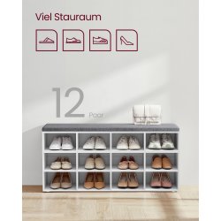 Skobnk - siddebnk med skohylder - entrebnk med skorum - hvid