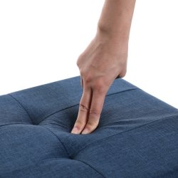 Bnk med kiste - siddebnk med opbevaring 110 x 38 x 38 - marinebl