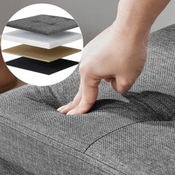 Bnk med kiste - siddebnk med opbevaring 110 x 38 x 38 - mrkegr