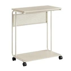 Sidebord - C-formet laptop bord til sofa og seng - beige