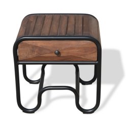 Sengebord Christiania Dark i rosentr - sidebord 50x40x50 cm