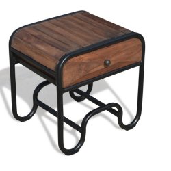 Sengebord Christiania Dark i rosentr - sidebord 50x40x50 cm