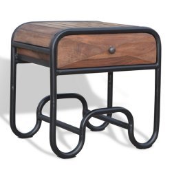 Sengebord Christiania Dark i rosentr - sidebord 50x40x50 cm