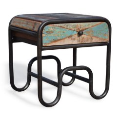 Sengebord Christiania Hip i genbrugstr - sidebord 50x40x50 cm