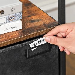 Sengebord - sidebord i industrielt design - rustik brun 41x41x47