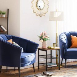 Sidebord - 2 stk sengeborde i industrielt design - rustik brun