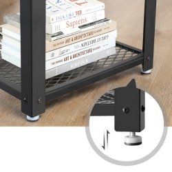 Sidebord - firkantet i industrielt design - rustik brun 45x45x55